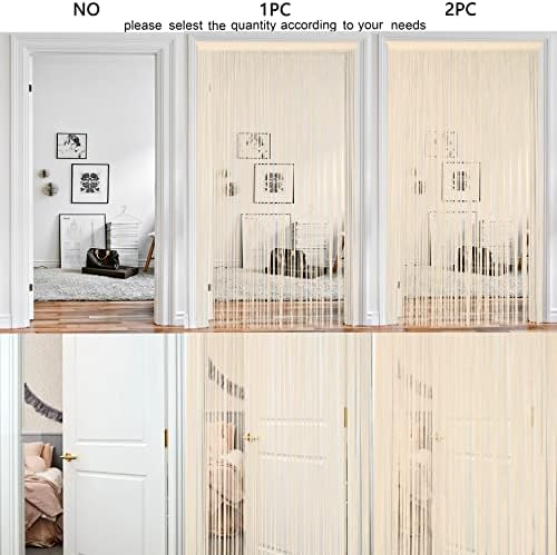 Boho Fringe Door Curtain with Tassel and String 39x79in