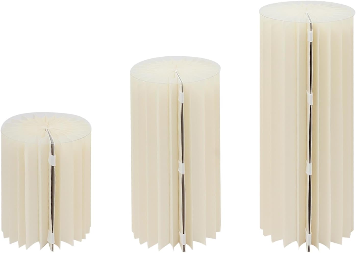 Dlinanta Cardboard Flower Stands 3PCS Cylinder Pedestal