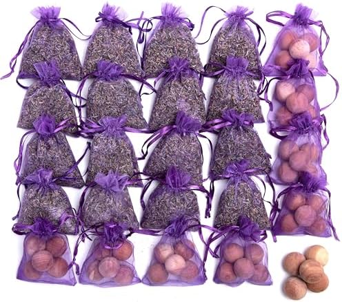 Pack of 24 Lavender Cedar Sachets Bag - 16 Lavender 8 Cedar
