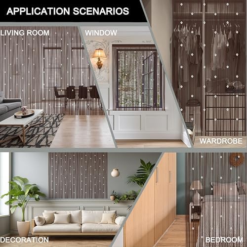 Beaded String Curtains for Boho Doorway Decor