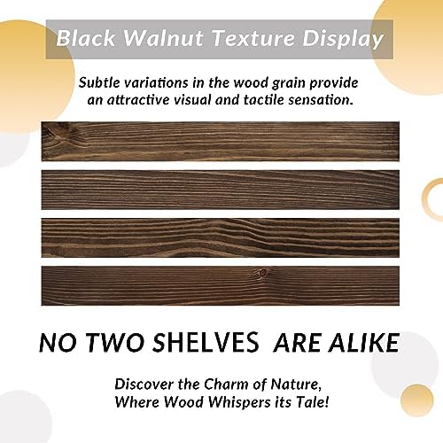 Rustic Floating Shelves 60 Inch Long Set of 2 Heavy Duty Wood