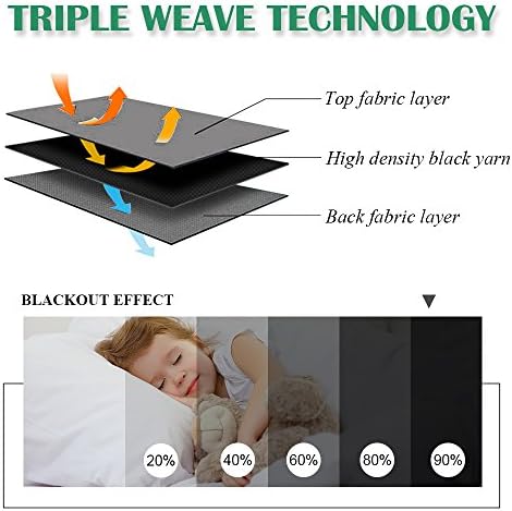StangH Heavy Duty Waterproof Curtains for Front Porch Sliding Door