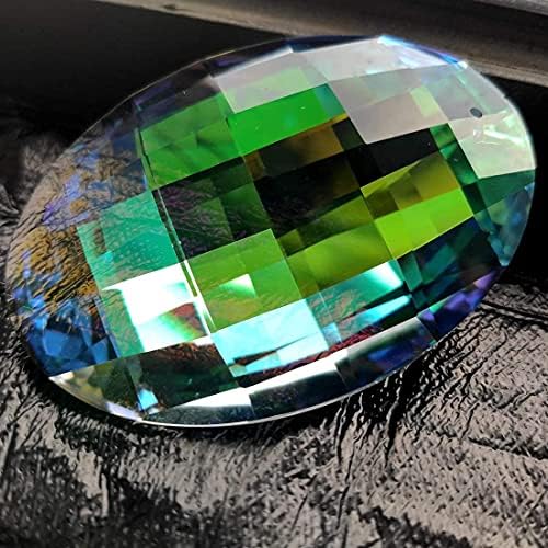 Colorful Oval Drop Crystal Chandelier Feng Shui Suncatcher