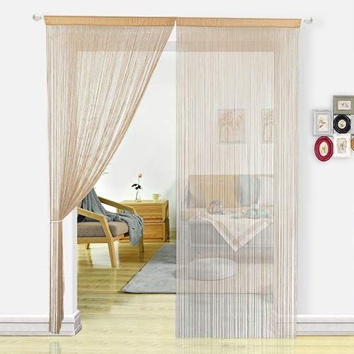 Boho Fringe Door Curtain with Tassel and String 39x79in