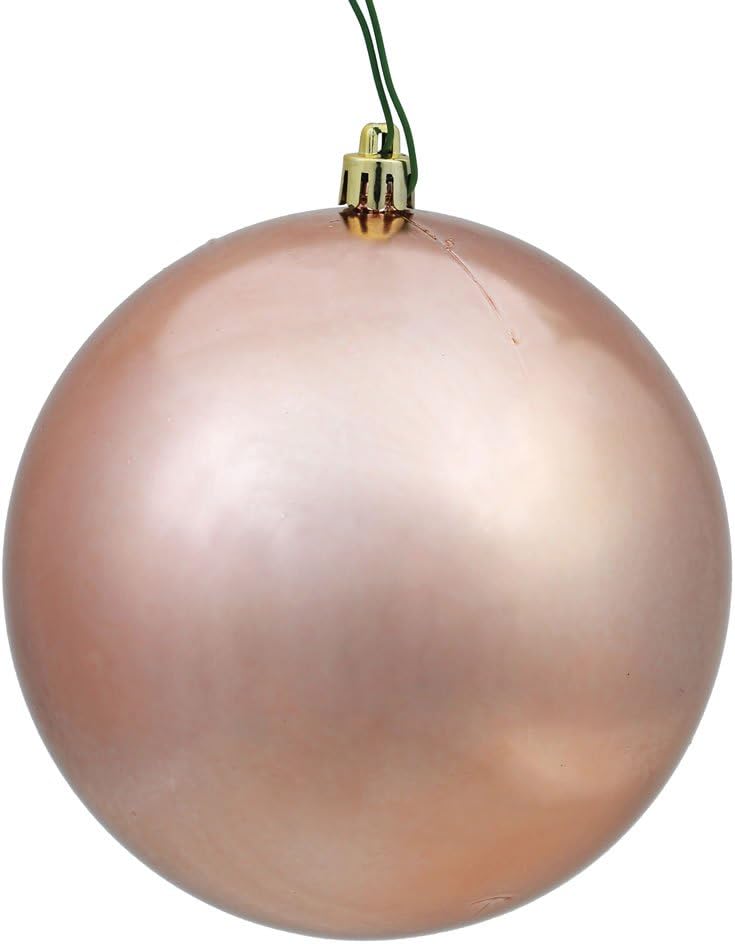 Vickerman Rose Gold Shiny Ball Ornament 275 Inch 12 per Bag