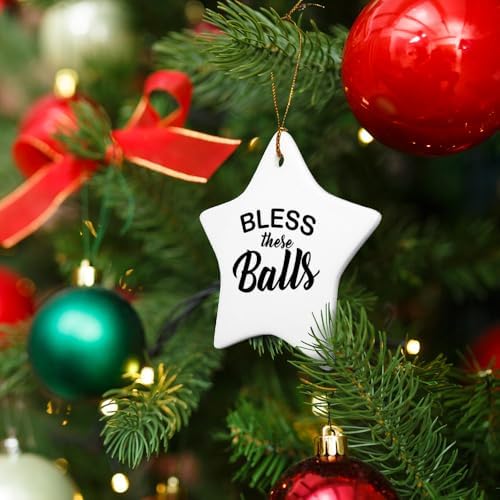 Graphics More Star-Shaped Porcelain Christmas Ornament - 31 Inch