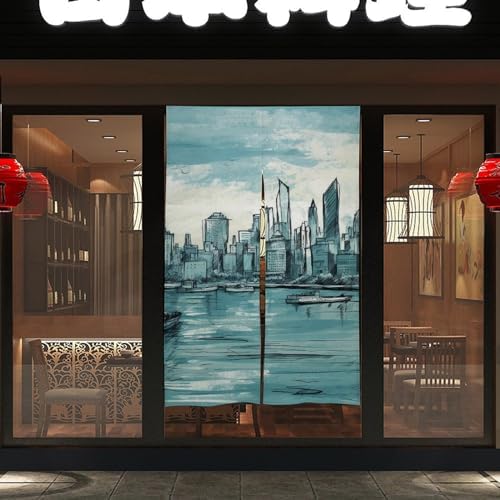 Japanese Noren Landscape Sketch Door Curtain 34x57