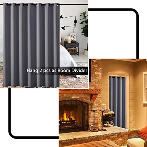 XTMYI Thermal Insulated Curtains for Winter - Dark Grey