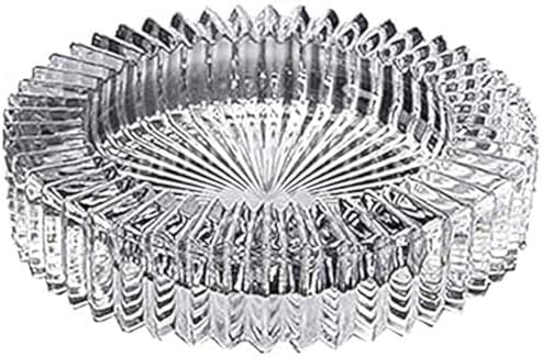 Artistic Glass Ashtray - 6 Inch Round Collectible Decor