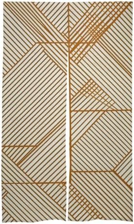 Japanese Noren Door Curtain with Gold Thread Pattern