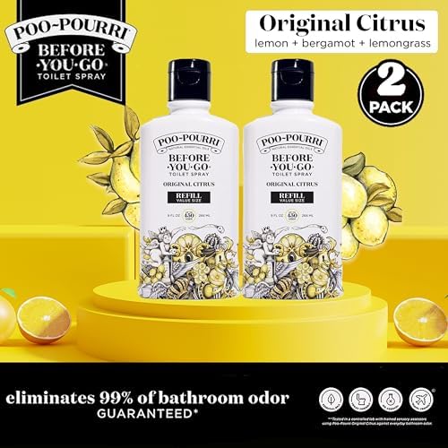 Poo Pourri Original Citrus Toilet Spray Refill 9 Fl Oz 2 Pack