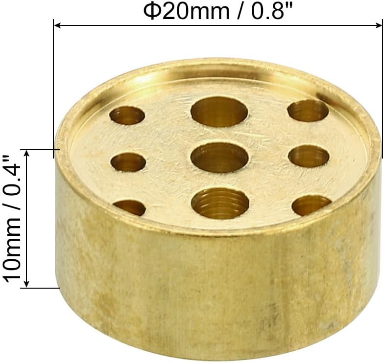 PATIKIL Brass Incense Holder 2 Pack with 9 Holes