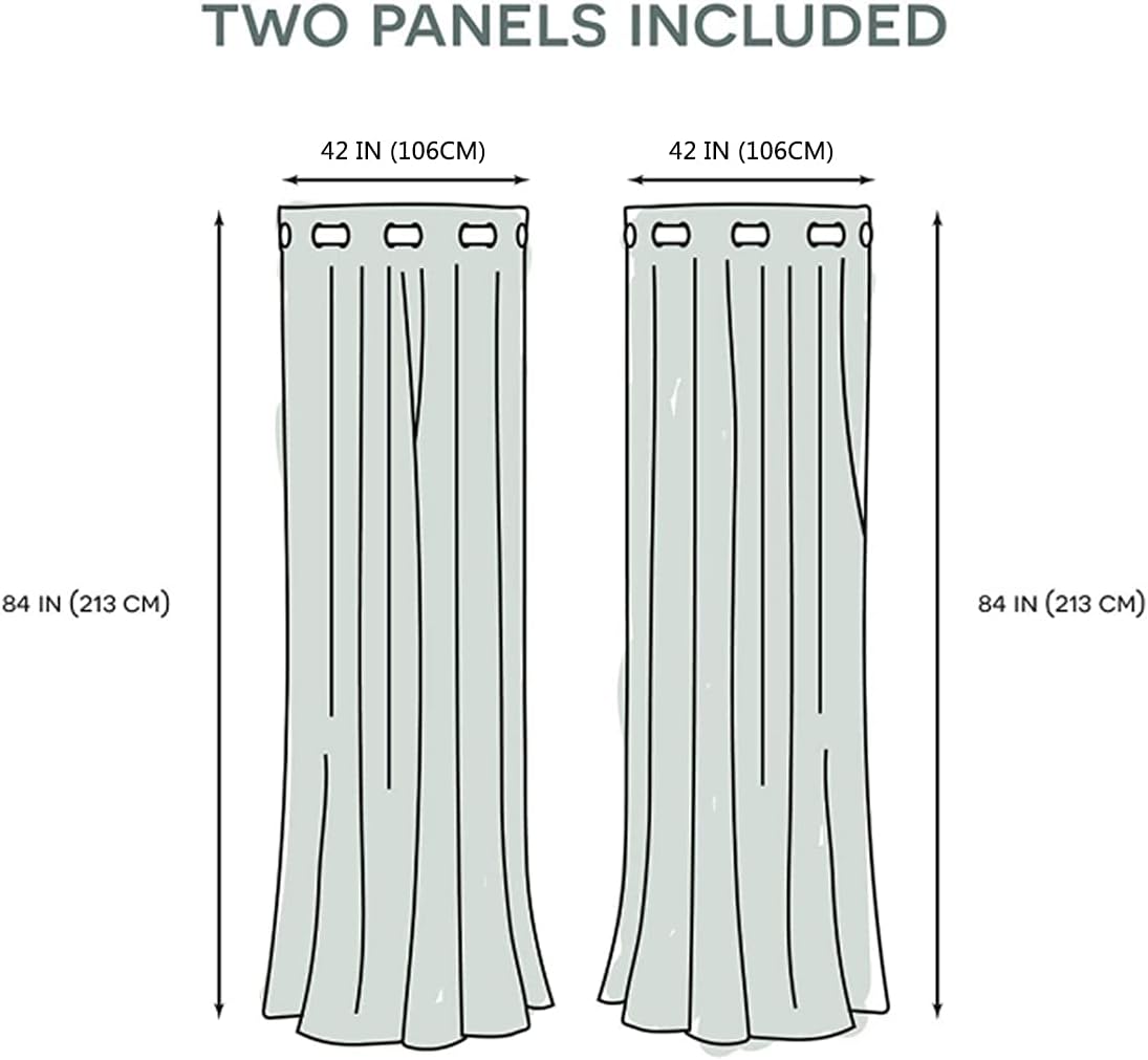Yellow Sunflower Print Curtains with Grommets 42x84 Inch 2 Panels