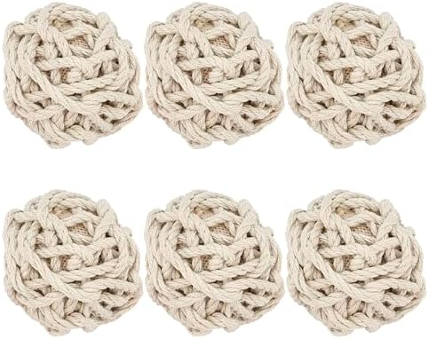 Saro Lifestyle Jute Rope Ball Decor Set of 6