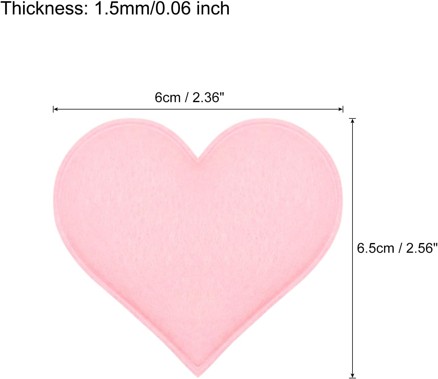 MECCANIXITY Pink Felt Hearts 20 Pack Hanging Decorations