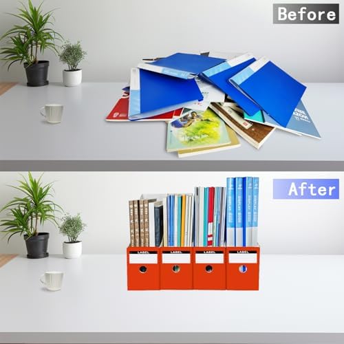 2 Pack Cardboard Magazine Storage Boxes for Desk and Shelves