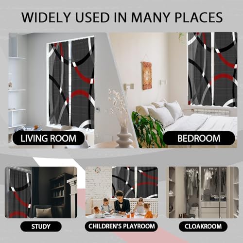 Zokyer Modern Geometric Curtain 2 Panels Rod Pocket