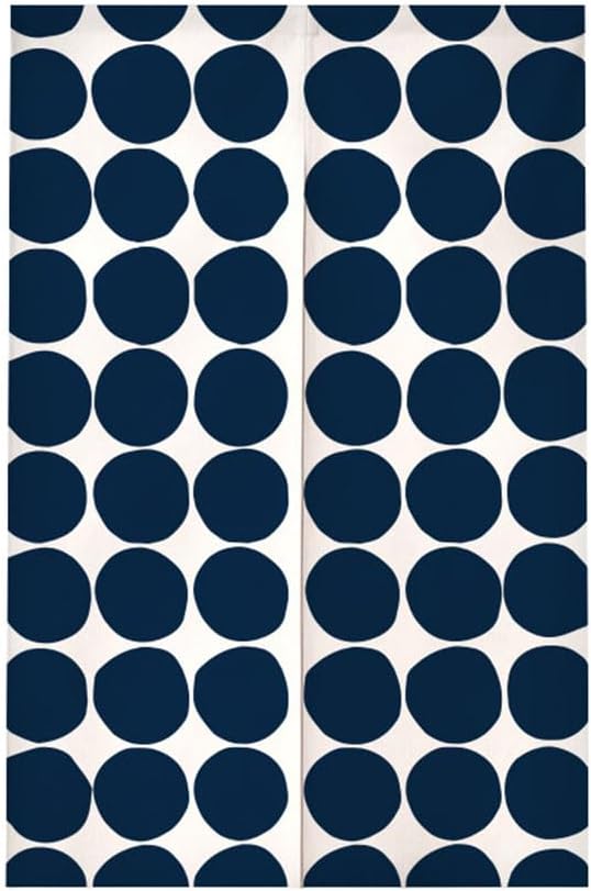Chickwin Japanese Door Curtain with Polka Dots Design