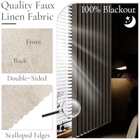 Pleated Folding Door Curtains 60x80 Blackout Panels