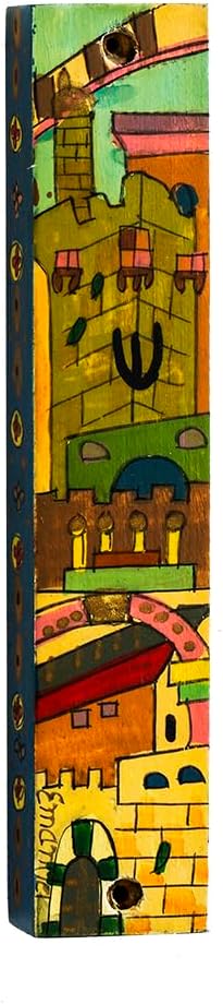 Large Wooden Mezuzah Holder by Yair Emanuel