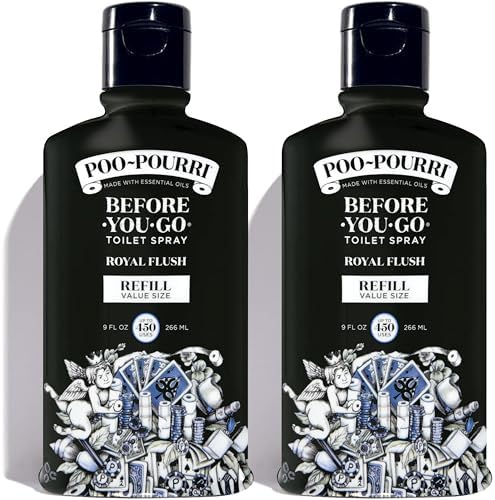 Poo-Pourri Toilet Spray Refill 9 Fl Oz 2 Pack Eucalyptus Spearmint