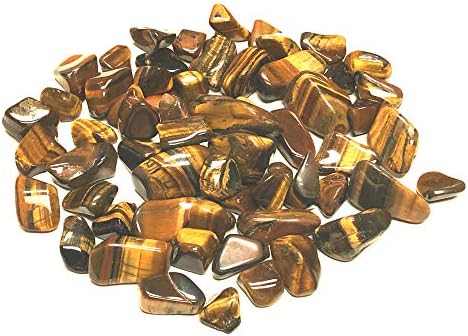 Zentron Tumbled Tiger Eye Gemstones Velvet Bag 12 Pound