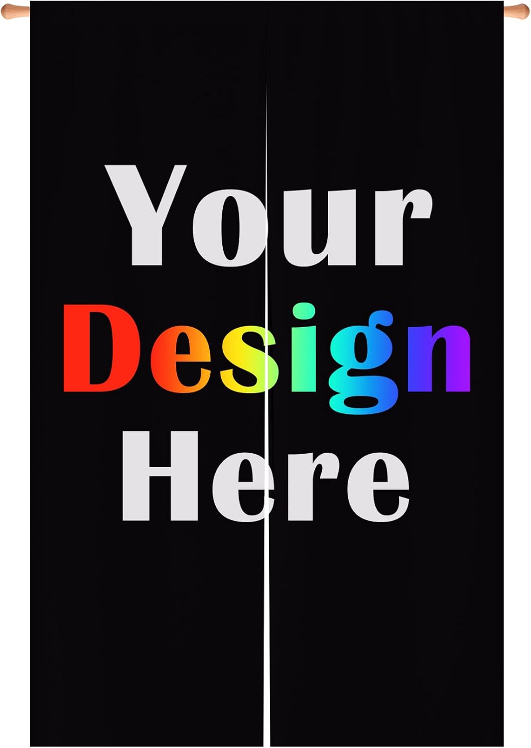 Custom Doorway Curtain with Photo Text Logo Japanese Noren Partition