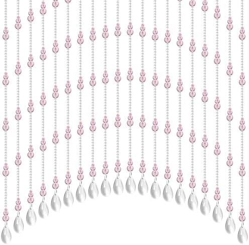Crystal Curtain Bead 20 Strings Pink Door Curtain