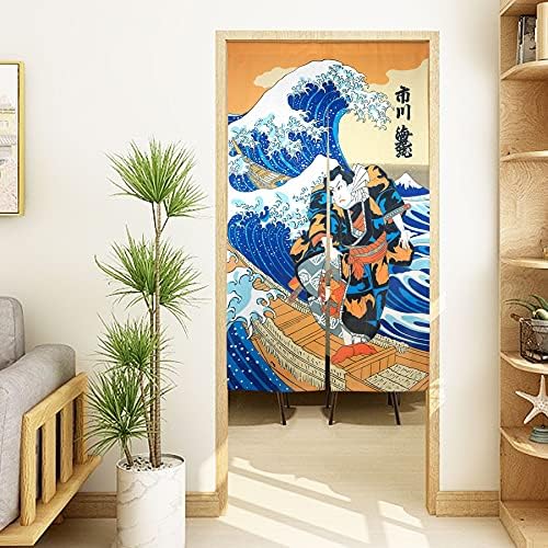 LIGICKY Noren Curtain The Great Wave Door Divider