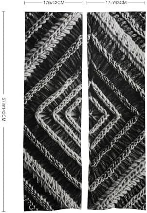 Japanese Noren Black and White Door Curtain 34x57 Inches