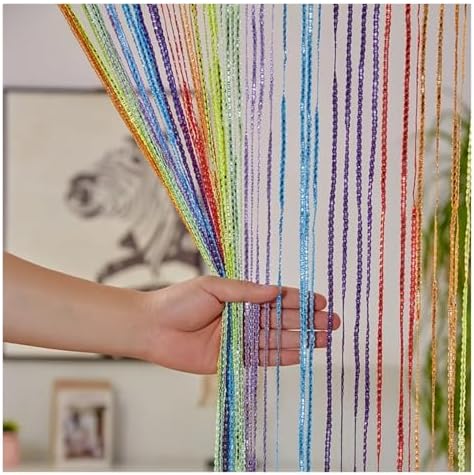 Blue Door String Curtain with Tassels