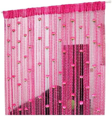 Floral String Curtains 100x200cm Decorative Panel Divider