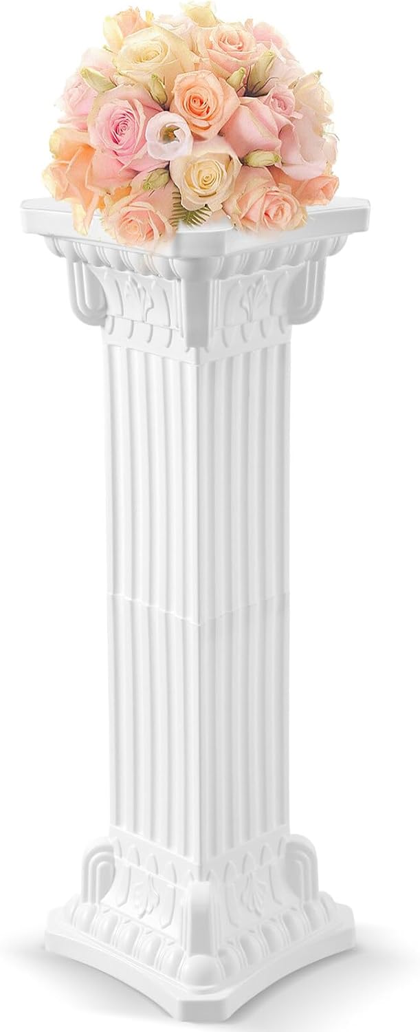 ERINGOGO Column Statue - White Roman Pillar Display Pedestal