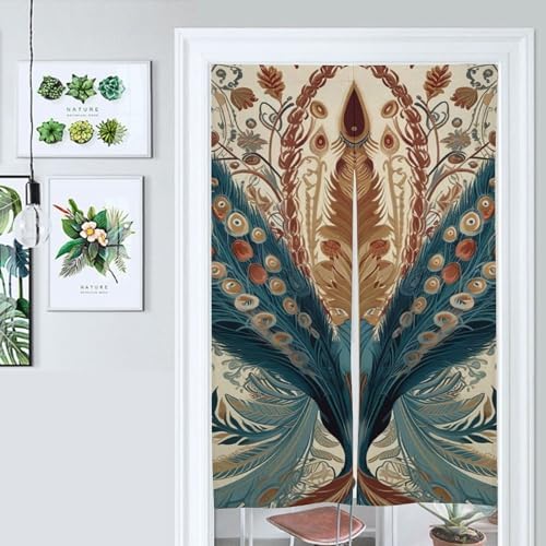 Ivy Flower Printed Door Curtain for Split Doorway