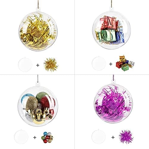 AGM 20Pcs Clear Fillable Hanging Ornaments