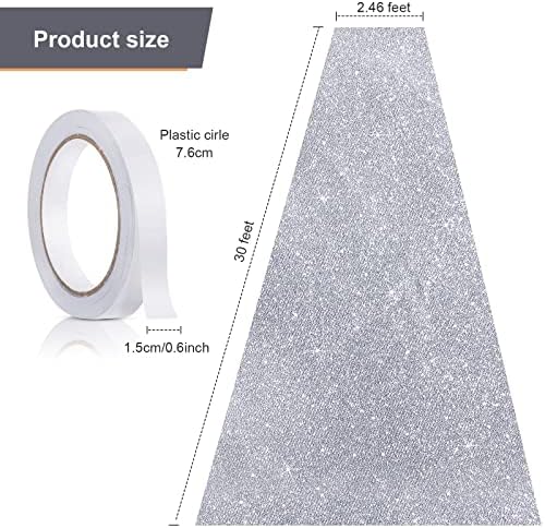 Tatuo Glitter Silver Runway Rug 246 x 30 Feet