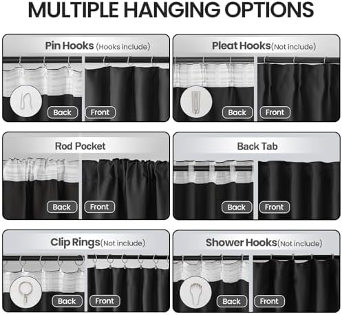 Room Divider Curtains for Ceiling Track System - 100 x 84 Panel