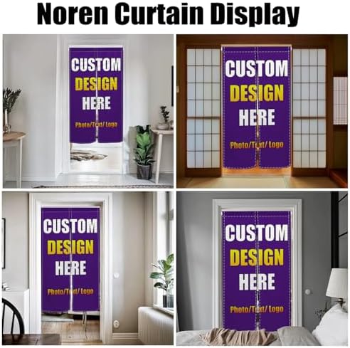 XMJJKUF Custom Noren Curtain with Photo and Logo