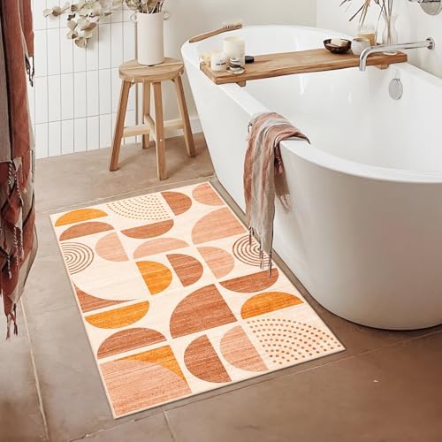 MUJOO Boho 2x3 Area Rug Washable Non Slip