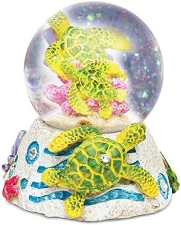 COTA Global Sea Turtle Snow Globe - Sparkly Glitter Decor