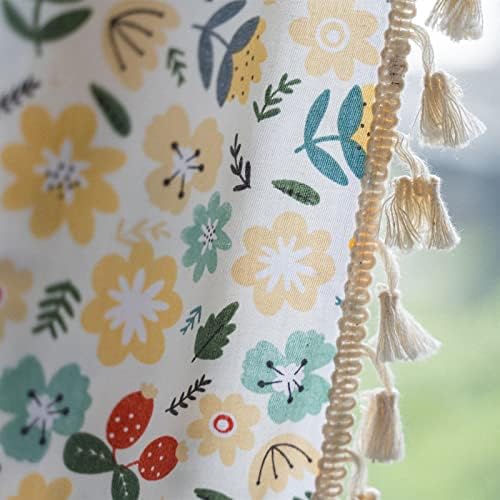 Deeprove Boho Cotton Linen Tassel Curtain 1 Panel