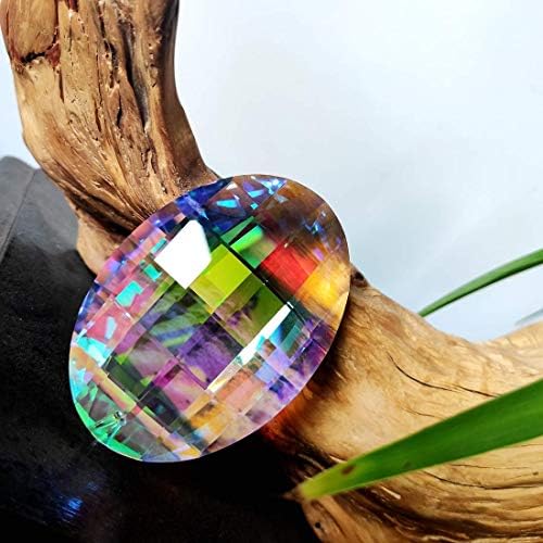 Colorful Oval Drop Crystal Chandelier Feng Shui Suncatcher