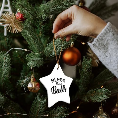 Graphics More Star-Shaped Porcelain Christmas Ornament - 31 Inch