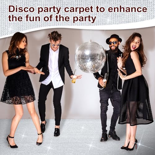 Silver Carpet Runner Runway Rug for Parties and Weddings