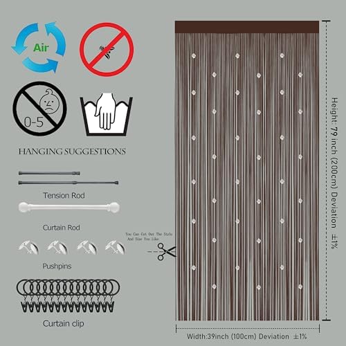 Beaded String Curtains for Boho Doorway Decor