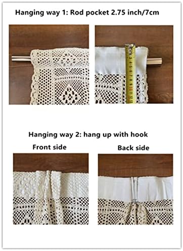 Boho Cotton Crochet Curtain Panel for Living Room