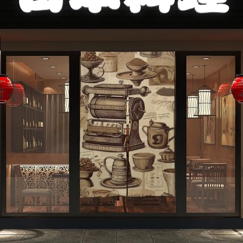 Japanese Noren Coffee Nostalgia Door Curtain 34 x 57