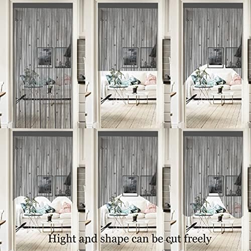 Beads Curtain Door String Curtains Grey 39x110in