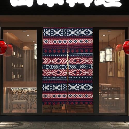 Japanese Noren Tweed Knitted Door Curtain 34x57 Inch