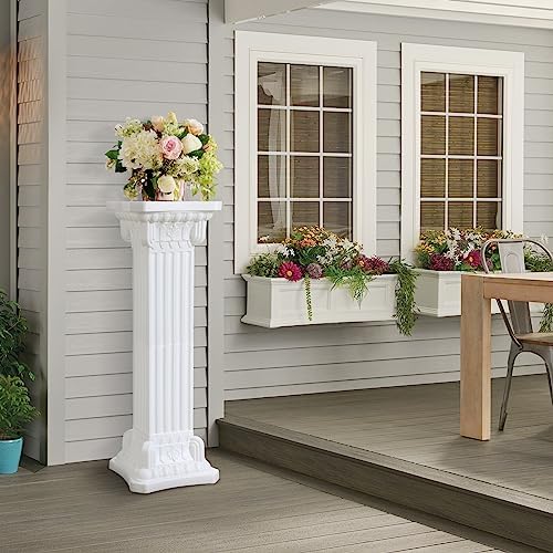 ERINGOGO Column Statue - White Roman Pillar Display Pedestal